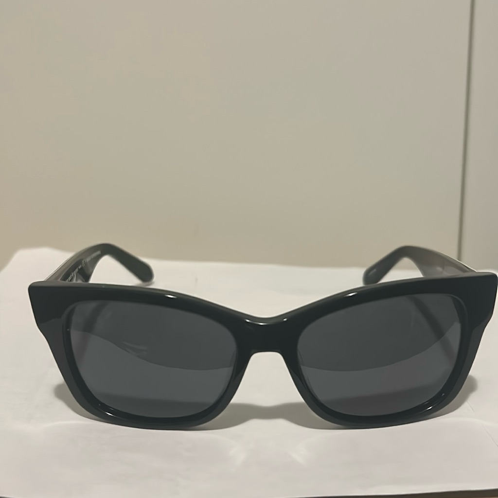 Kate Spade 52mm (135mm Total) Black Polarized Rectangular Sunglasses.